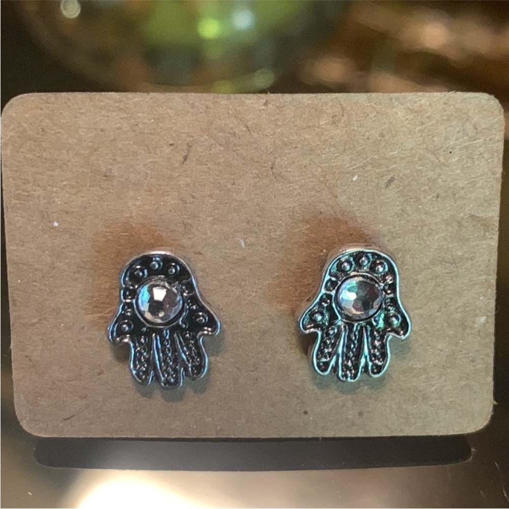 Hamsa Hand Stud Earrings